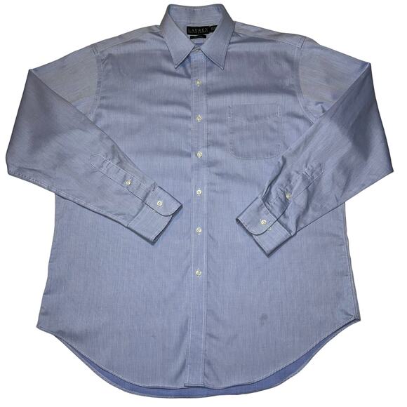 Lauren Ralph Lauren Dress Shirt Men’s Size 16.5 34/35 Blue Button-Down Non-Iron - Picture 2 of 6